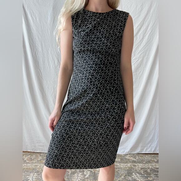Revolve X Susana Monaco Black & White Sleeveless Knee Length Sheath Dress-Small - Picture 1 of 10